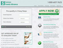 Tablet Screenshot of businessfundsadvance.com